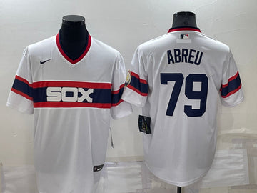 Jose Abreu Chicago White Sox white Throwback jersey