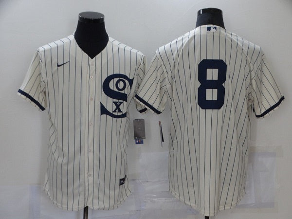 Bo Jackson Chicago White Sox cream-navy jersey
