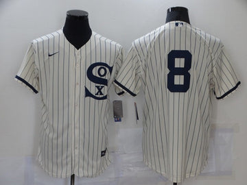 Bo Jackson Chicago White Sox cream-navy jersey