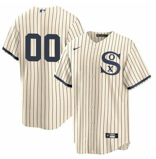 Custom Chicago White Sox cream-navy jersey