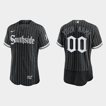 Custom Chicago White Sox black City Connect jersey