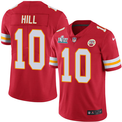 Chiefs #10 Tyreek Hill Red Super Bowl LIV Rush Jersey