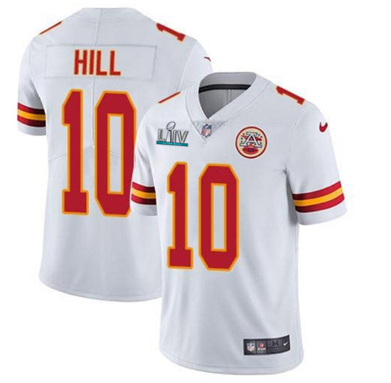 Chiefs #10 Tyreek Hill White Super Bowl LIV Rush Jersey