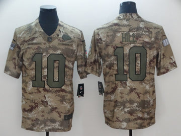 Chiefs #10Tyreek Hill 2018 Camo Salute to Service Jersey