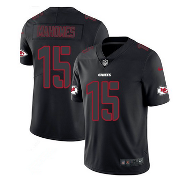 Chiefs #15 Patrick Mahomes Black 2018 Black Impact Jersey