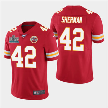 Chiefs #42 Anthony Sherman Red Super Bowl LIV Jersey