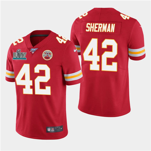 Chiefs #42 Anthony Sherman Red Super Bowl LIV Jersey