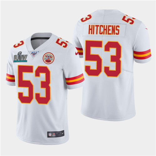 Chiefs #53 Anthony Hitchens White Super Bowl LIV Jersey