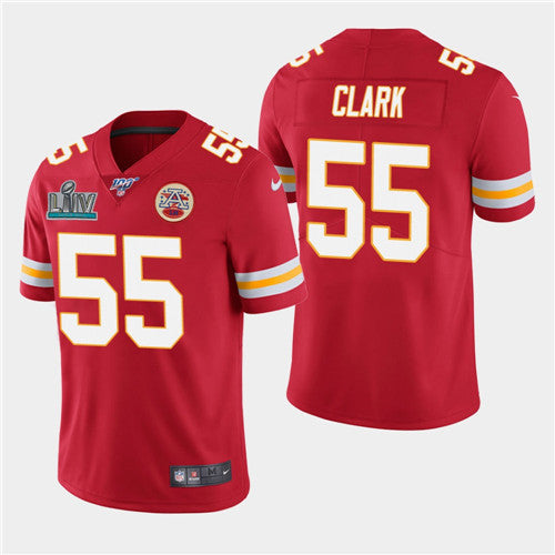 Chiefs #55 Frank Clark Red Super Bowl LIV Jersey