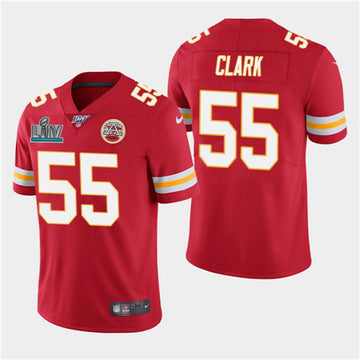 Chiefs #55 Frank Clark Red Super Bowl LIV Jersey
