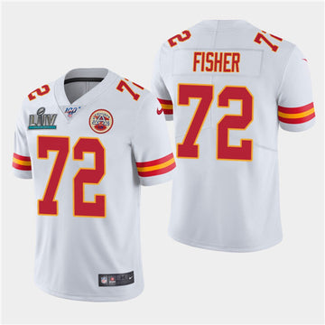 Chiefs #72 Eric Fisher White Super Bowl LIV Jersey