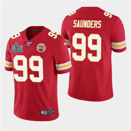 Chiefs #99 Khalen Saunders Red Super Bowl LIV Jersey