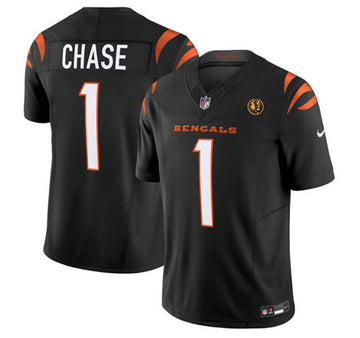 Ja'Marr Chase Cincinnati Bengals black FUSE jersey