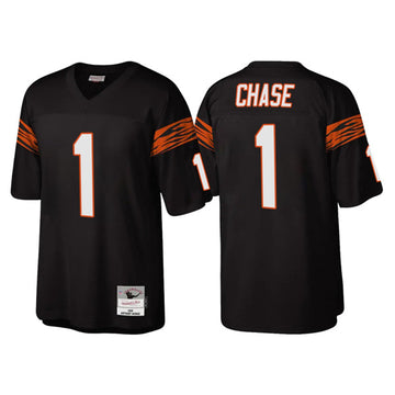 Cincinnati Bengals #1 Ja'Marr Chase Black Throwback Legacy Jersey