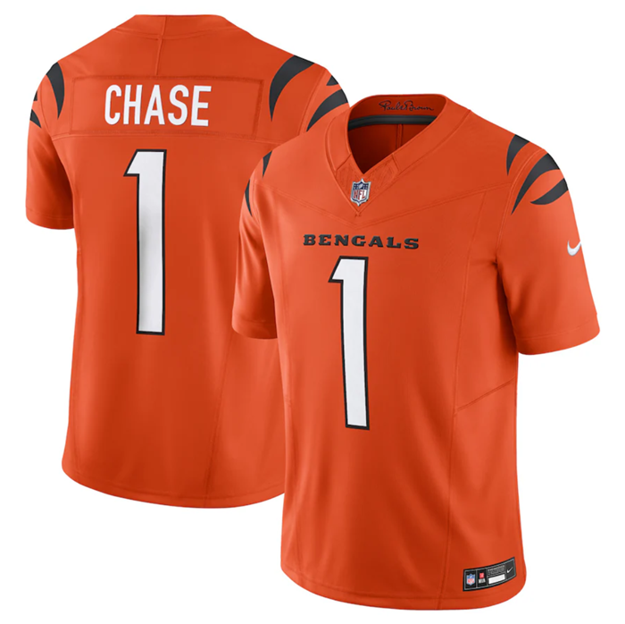 Cincinnati Bengals #1 Ja'Marr Chase Orange 2023 FUSE Jersey