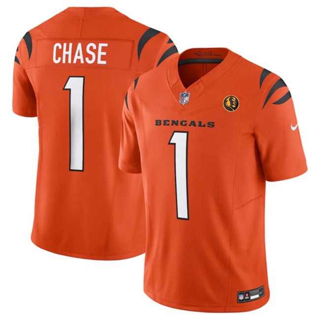Ja'Marr Chase Cincinnati Bengals orange FUSE jersey