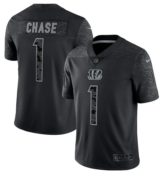 Cincinnati Bengals #1 Ja'Marr Chase Reflective Jersey