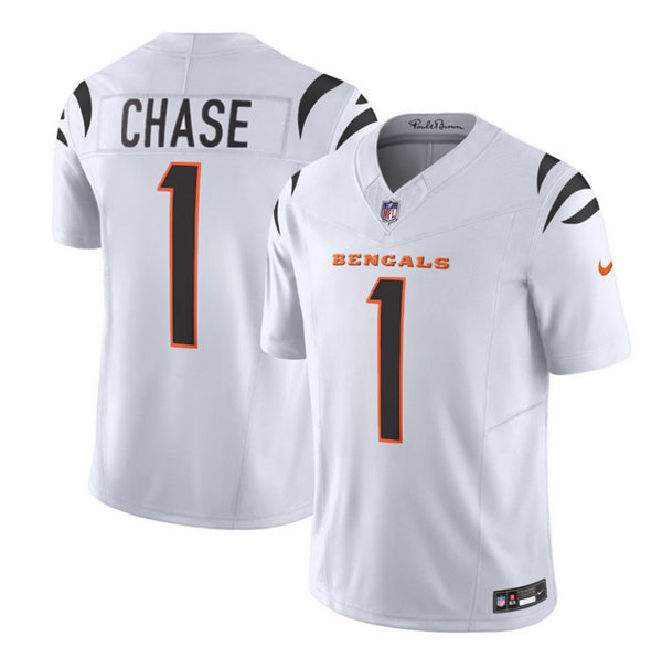Cincinnati Bengals #1 Ja'Marr Chase White 2023 FUSE Jersey