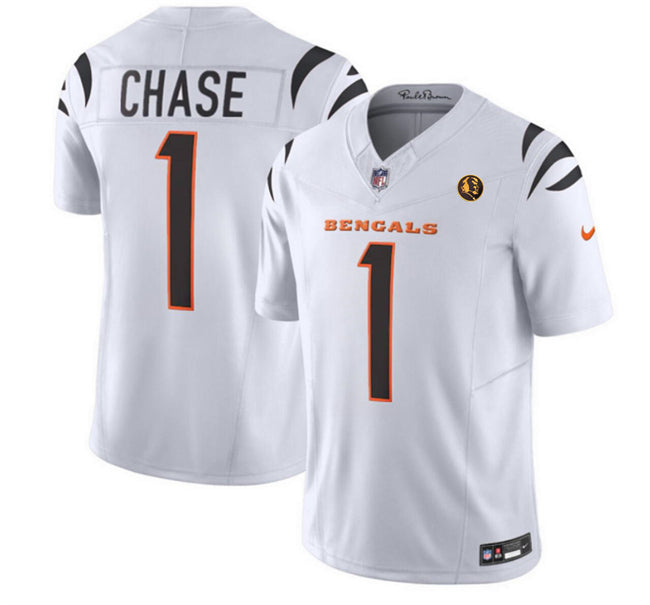 Ja'Marr Chase Cincinnati Bengals white FUSE jersey