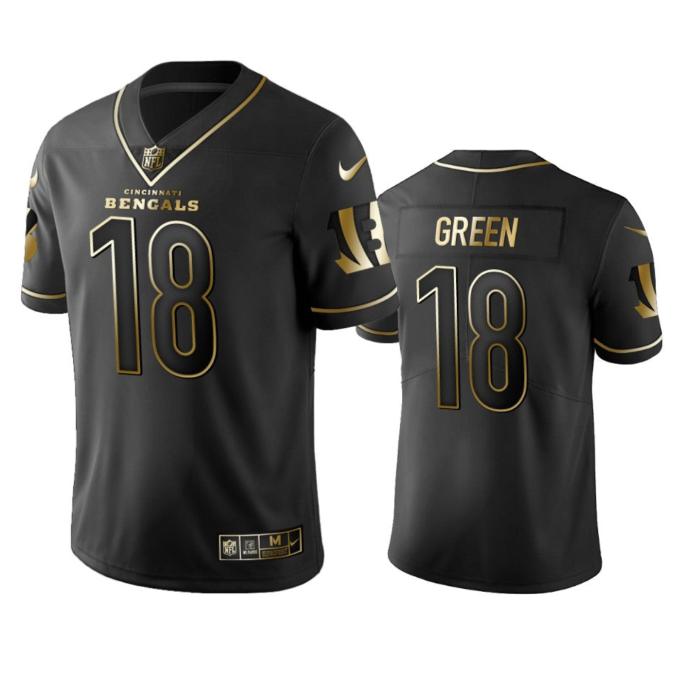 Cincinnati Bengals #18 AJ Green 2019 Black Gold Edition Jersey
