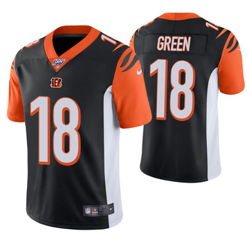 Cincinnati Bengals #18 AJ Green Black 100th Season Jersey