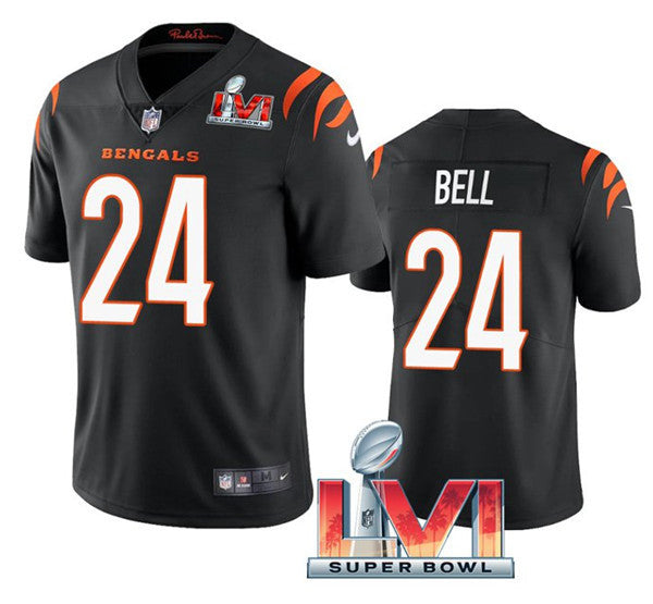 Cincinnati Bengals #24 Vonn Bell Black 2022 Super Bowl LVI Jersey