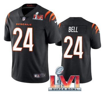 Cincinnati Bengals #24 Vonn Bell Black 2022 Super Bowl LVI Jersey