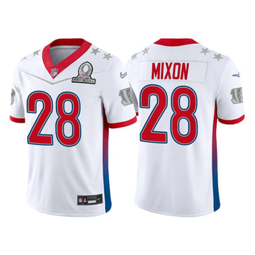 Cincinnati Bengals #28 Joe Mixon 2022 White Pro Bowl Jersey