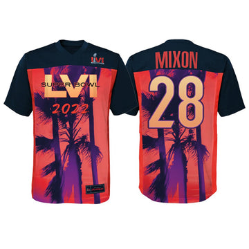 Cincinnati Bengals #28 Joe Mixon Super Bowl LVI Red-Black Jersey