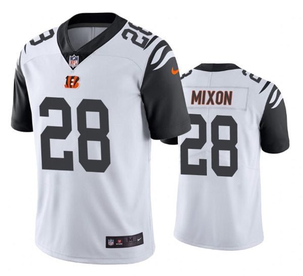 Cincinnati Bengals #28 Joe Mixon White White Color Rush Jersey