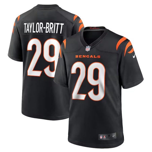 Cincinnati Bengals #29 Cam Taylor-Britt Black Football Game Jersey