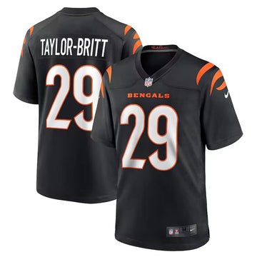Cincinnati Bengals #29 Cam Taylor-Britt Black Football Game Jersey