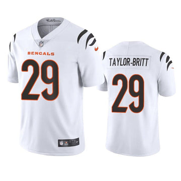Cam Taylor-Britt Cincinnati Bengals white jersey