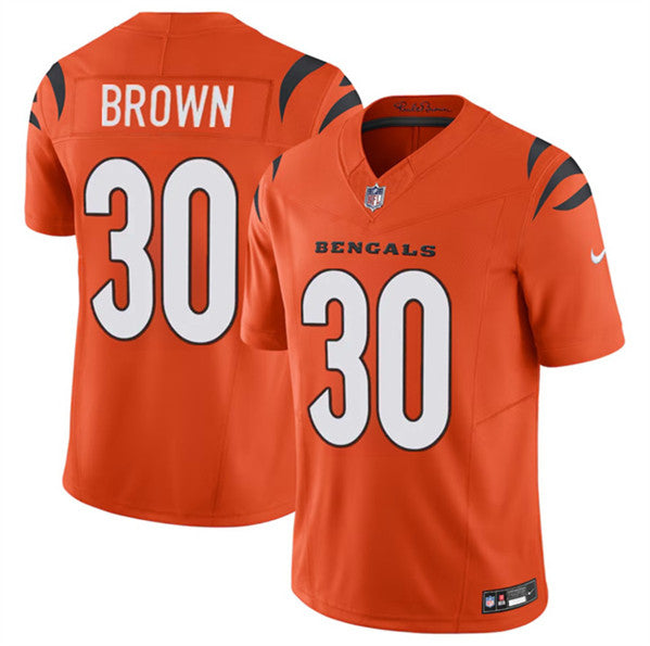 Chase Brown Cincinnati Bengals orange FUSE jersey
