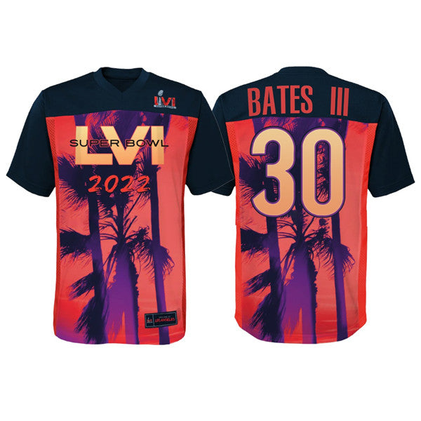 Cincinnati Bengals #30 Jessie Bates III Super Bowl LVI Red-Black Jersey
