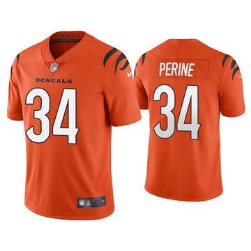Cincinnati Bengals #34 Samaje Perine 2021 Orange Jersey