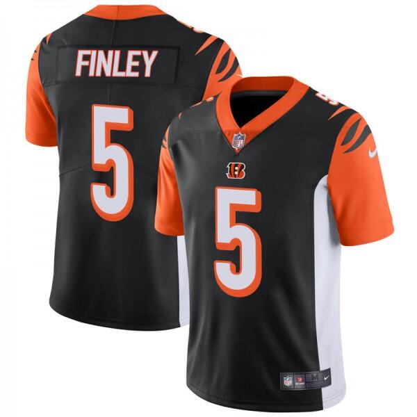 Cincinnati Bengals #5 Ryan Finley Black Jersey
