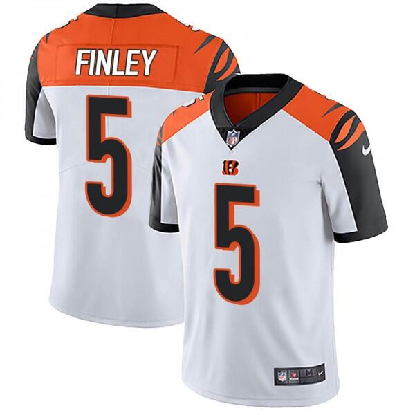 Cincinnati Bengals #5 Ryan Finley White Jersey