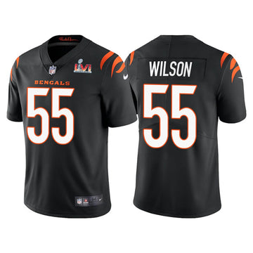 Cincinnati Bengals #55 Logan Wilson 2022 Black Super Bowl LVI Jersey