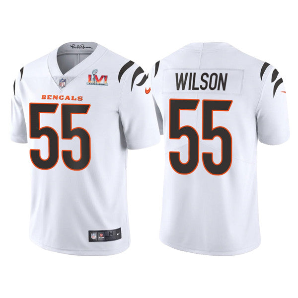 Cincinnati Bengals #55 Logan Wilson 2022 White Super Bowl LVI Jersey