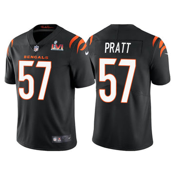 Cincinnati Bengals #57 Germaine Pratt 2022 Black Super Bowl LVI Jersey