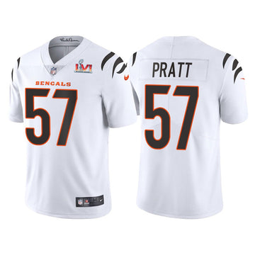 Cincinnati Bengals #57 Germaine Pratt 2022 White Super Bowl LVI Jersey