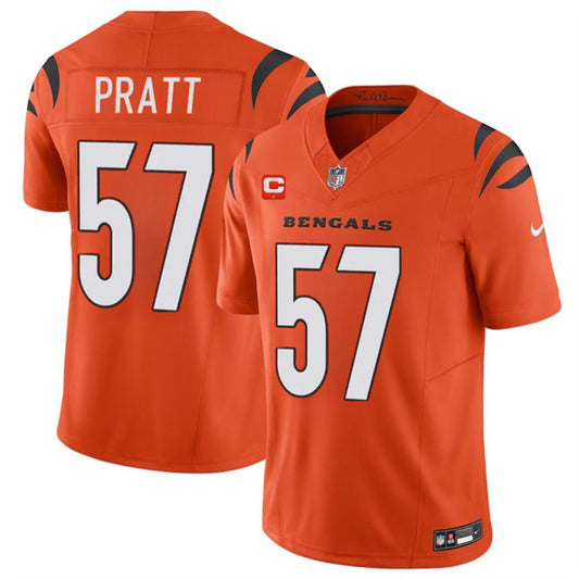Cincinnati Bengals #57 Germaine Pratt Orange 2024 FUSE With 1-star C Patch Jersey