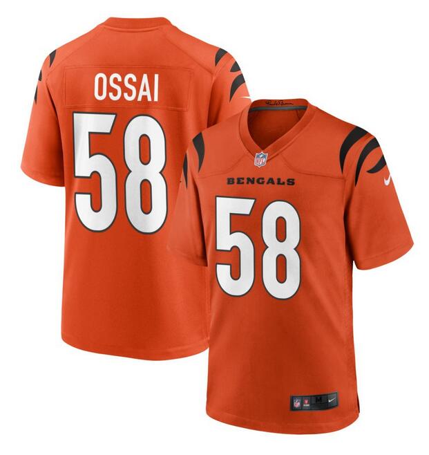 Cincinnati Bengals #58 Joseph Ossai Orange Football Game Jersey