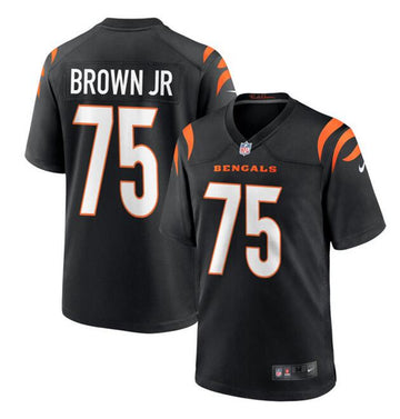 Cincinnati Bengals #75 Orlando Brown Jr Black Game Jersey