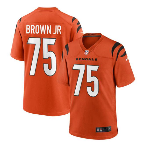 Cincinnati Bengals #75 Orlando Brown Jr Orange Game Jersey