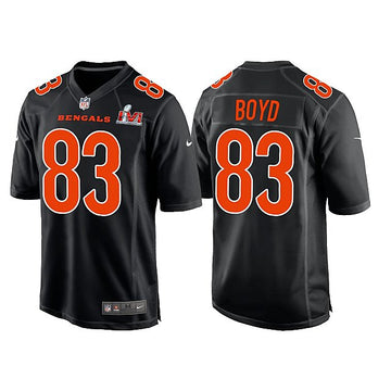 Cincinnati Bengals #83 Tyler Boyd 2022 Black Super Bowl LVI Game Jersey