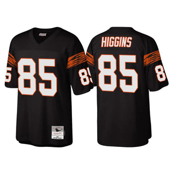 Cincinnati Bengals #85 Tee Higgins Black Throwback Legacy Jersey