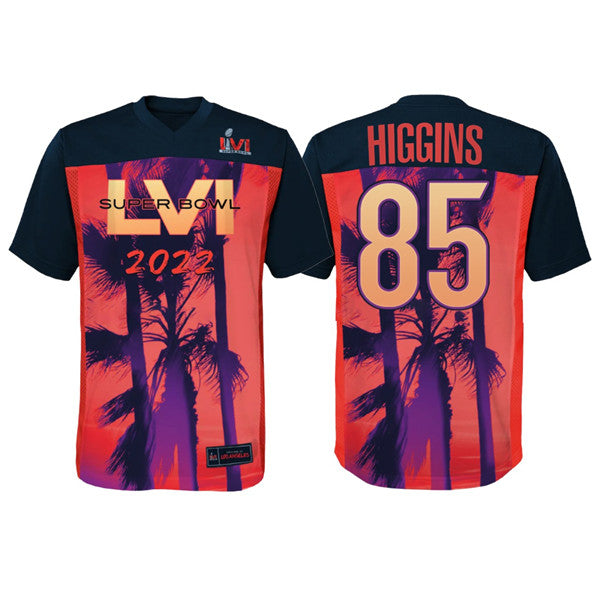 Cincinnati Bengals #85 Tee Higgins Super Bowl LVI Red-Black Jersey