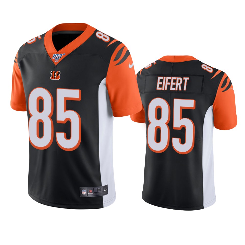 Cincinnati Bengals #85 Tyler Eifert Black 2019 100th Season Jersey